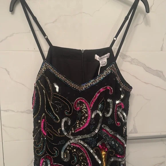Nasty Gal | Dresses | Glamorous By Nasty Gal Beaded Sequins Nye Dress M |  Poshmark